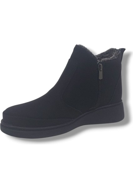850 Kadın Siyah Fermuarlı Büyük Numara Bot 41 42 modelleri