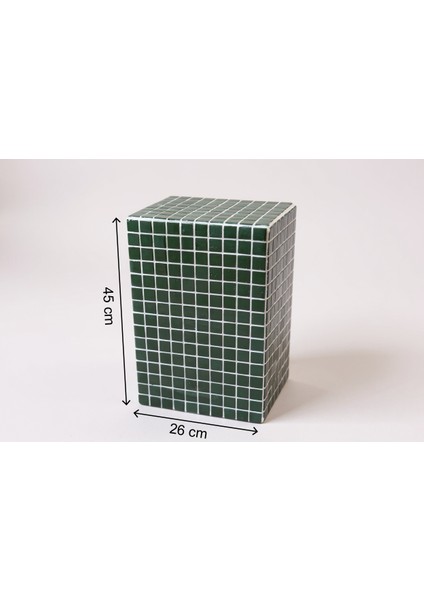 El Yapımı Seramik Mozaik Kaplamalı – Modern & Şık Yan Sehpa Tasarımı