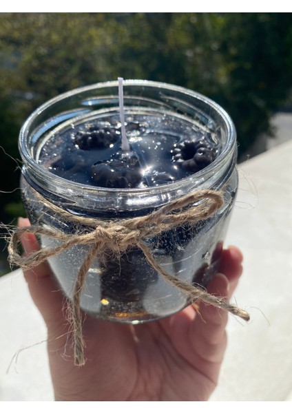 Cam Kavanozda Böğürtlen Reçeli Soya Wax Mum modelleri