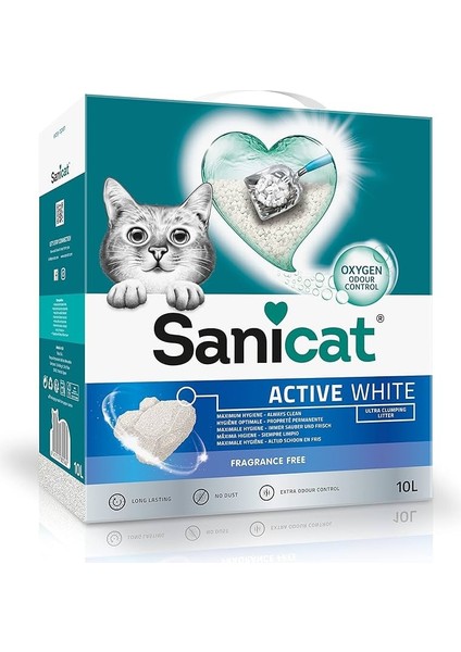 Active White Kokusuz Topkalanan Kedi Kumu 10 Lt.