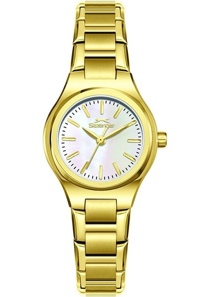 SL.09.2474.3.02 Kadın Kol Saati | 24 mm Inci Kadranlı Altın Şıklığı