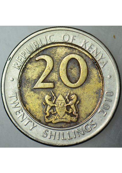Kenya 20 Şilin 2010 Bimetal. modelleri