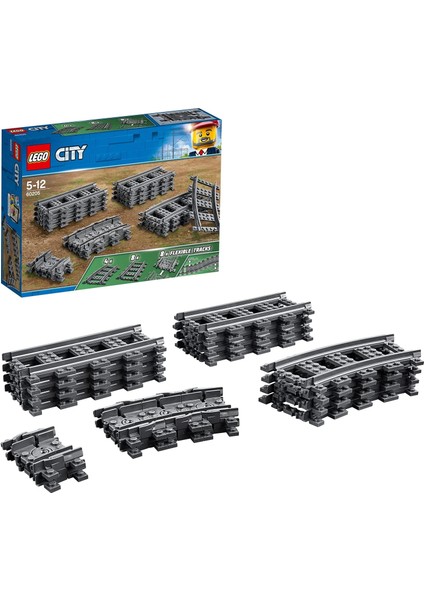 LEGO City Raylar 60205-5 Yaş ve Üzeri Çocuklar Için City Setleriyle Uyumlu Yaratıcı Oyuncak Yapım Seti (20 Parça)