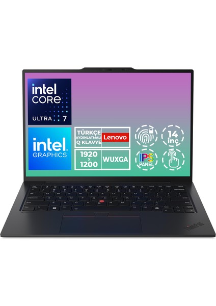 Thinkpad X1 Carbon G12 Ultra 7 165U 32GB 2tb SSD 14" Wuxga W11P Dokunmatik Laptop 21KCS0G2TX 001