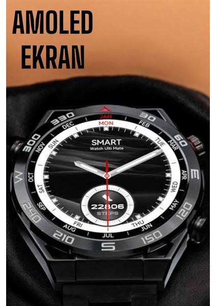 Akıllı Saat Yeni Nesil 2024 Model Metal Kordonlu Bluetooth Bağlantılı