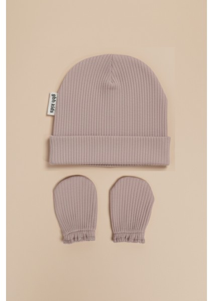 Yeni Doğan Şapka & Eldiven Seti – %100 Pamuklu Penye Extra Yumuşak Hafif Terletmez, 0-6 Ay Unisex