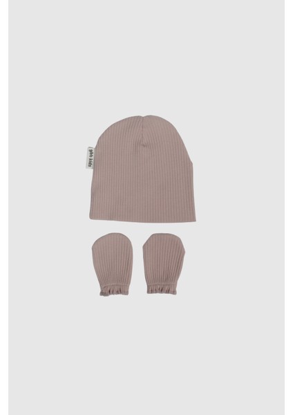Yeni Doğan Şapka & Eldiven Seti – %100 Pamuklu Penye Extra Yumuşak Hafif Terletmez, 0-6 Ay Unisex modelleri