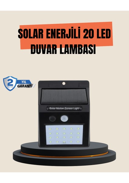 4 Modlu Solar LED Bahçe ve Garaj Lambası