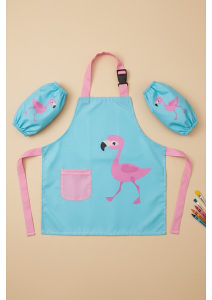 Sıvı Geçirmez Çocuk Aktivite Önlüğü ve Kollukları – 2-10 Yaş, Ayarlanabilir Boyama Önlüğü