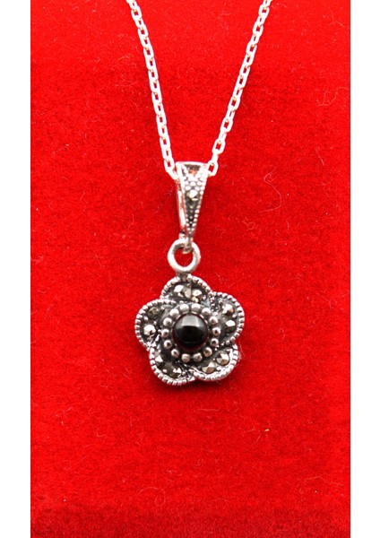 925 Ayar Kadın Oltu Taşı Kadın Kolye SK000113