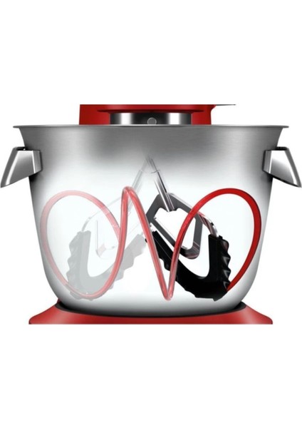 Mutfak Şefi 1600W 5,5 L Karıştırma Paslanmaz Çelik Hazne ve Metal GÖVDE,MUM9A66R00+MUTFAKTARTI Hediye modelleri
