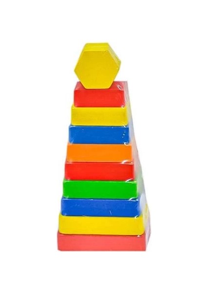 Bfs Nessiworld ONY-393 Ahşap Dikdörtgen Renkli Kule - Onyıl Oyuncak fırsatları