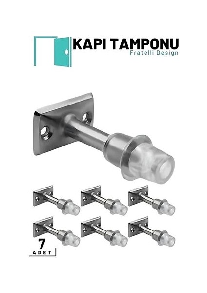 Bfs Kapı Tamponu - Silikonlu Kapı Takozu - Kapı Stoperi 7 Adet