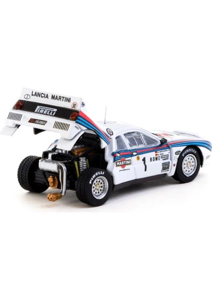 Bfs Tarmac Works 1/64 Lancia 037 Rally Rally Monte Carlo 1983 #1 With Tarmac Cards fiyatları