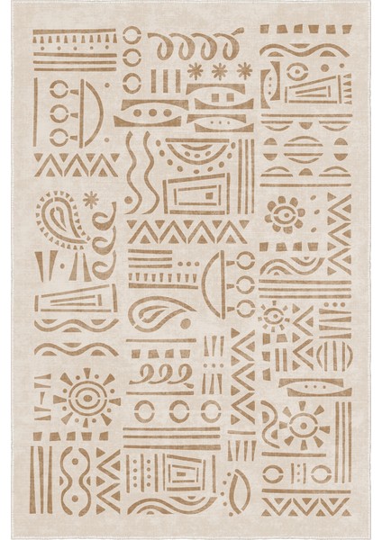 Dekoratif Yıkanabilir, Kaymaz Tabanlı, Modern Salon Oturma Odası Halısı - FR216 fırsatları