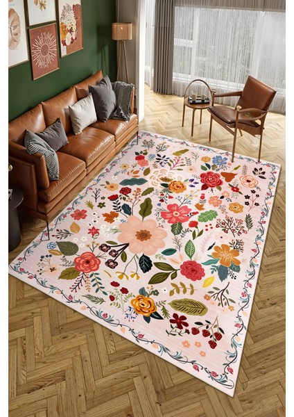 Dekoratif Yıkanabilir, Kaymaz Tabanlı, Modern Salon Oturma Odası Halısı - FR143 fiyatları