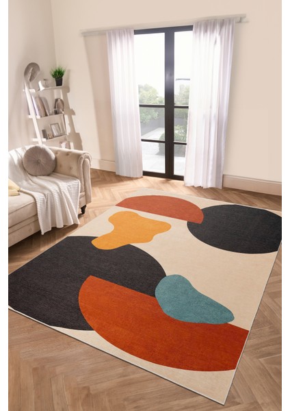 Dekoratif Yıkanabilir, Kaymaz Tabanlı, Modern Mutfak Halısı - WOOPAMUK007 modelleri