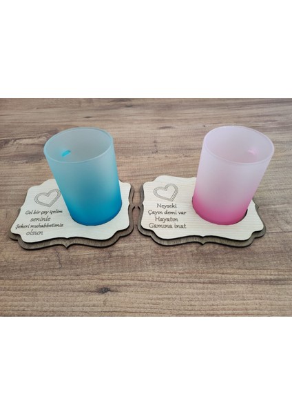 Ahşap Çay Bardağı Altlığı Kahverengi – Fincan ve Bardak Altlığı Dekoratif Sunumluk