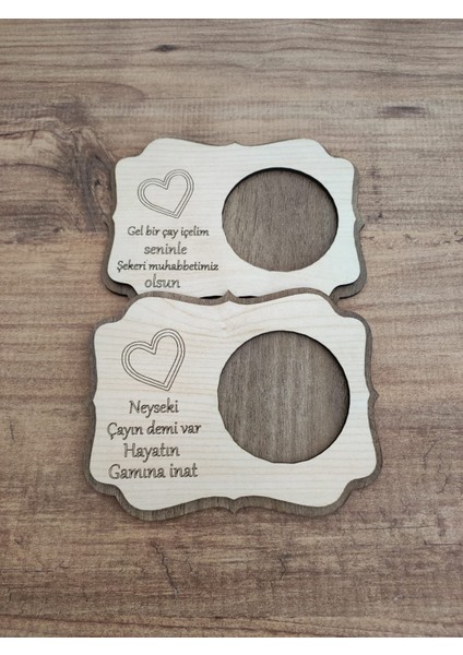 Ahşap Çay Bardağı Altlığı Kahverengi – Fincan ve Bardak Altlığı Dekoratif Sunumluk indirimleri