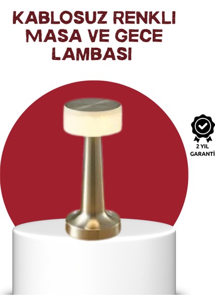 Şarj Edilebilir LED Masa Lambası – USB Girişli, Metal Yapı