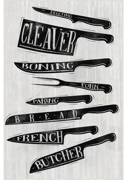 Dekoratif Yıkanabilir, Kaymaz Tabanlı, Modern Mutfak Halısı - FR245 fırsatları