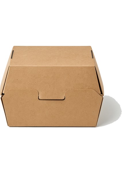 Tekli Oluklu Hamburger Kutusu 100'LÜ Paket | 13X13X10 cm fiyatları