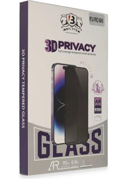 Bfs iPhone 16 Pro Max Bilvis 3D Hayalet Cam Ekran Koruyucu