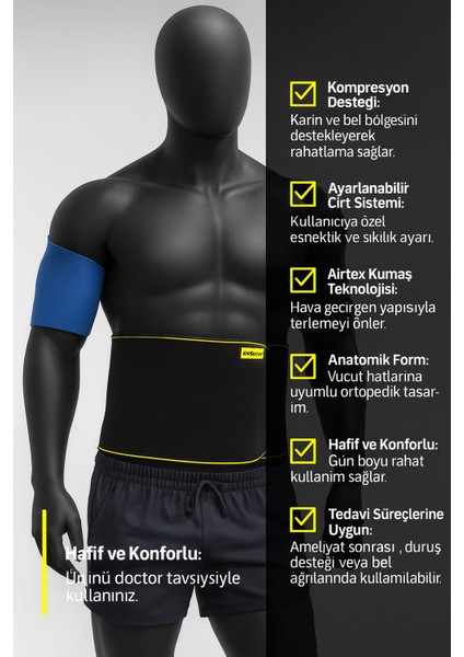 Bozkarmedikal Karın Bel Korse Ortopedik Bel ve Karın Desteği – Nefes Alabilir Kumaş Bay Bayan fırsatları