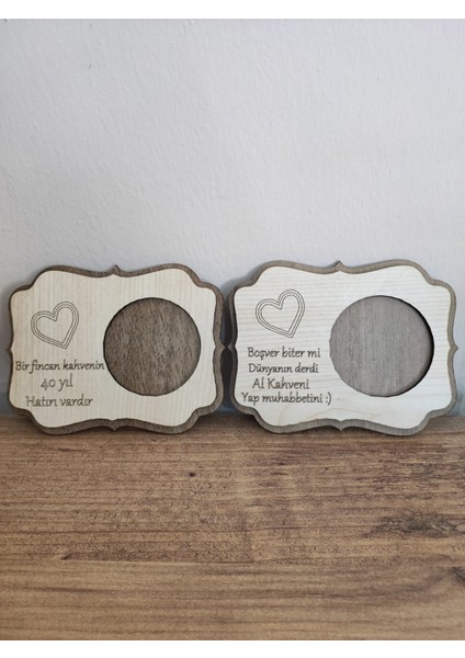 Ahşap Kahve Fincanı Altlığı Kahverengi – Bardak Altlığı Dekoratif Sunumluk modelleri