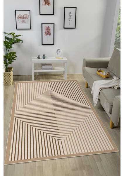 Dekoratif Yıkanabilir, Kaymaz Tabanlı, Modern Salon - Oturma Odası Halısı - WOOKECE1420 fiyatları