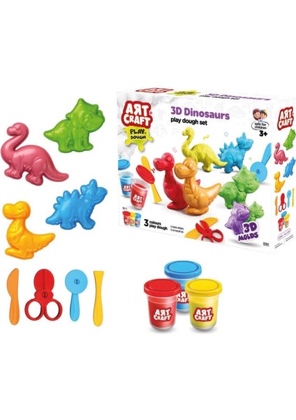 Bfs 03995 Art Craft 3D Dinozorlar Hamur Set 168 gr -Fentoys modelleri