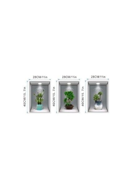 Bfs 3D Çiçek Vazo Duvar Sticker 3 Lü Set Gri Fon fiyatları