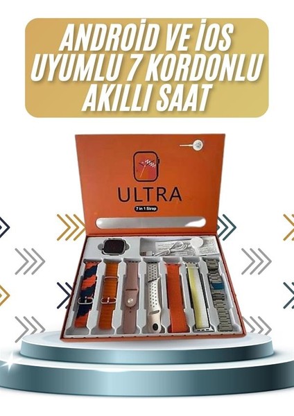 7 Kordonlu Akıllı Saat Plastik Kordon Hasır Kordon Çelik Kordon fiyatları
