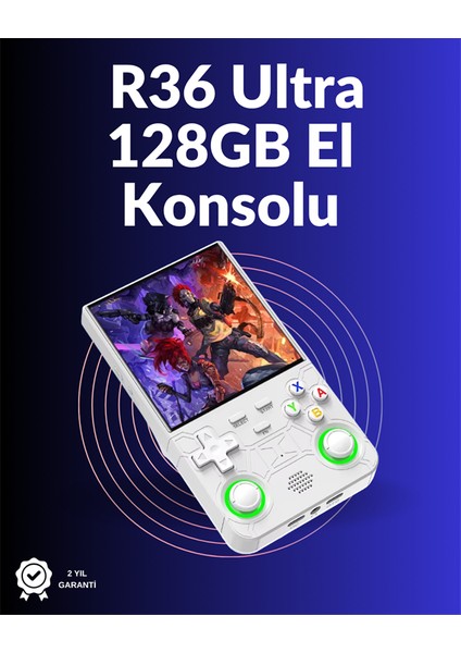 R36 Ultra El Konsolu – 4” Hd IPS Ekran, 128GB Dahili Hafıza, 30.000 Oyun Yüklü