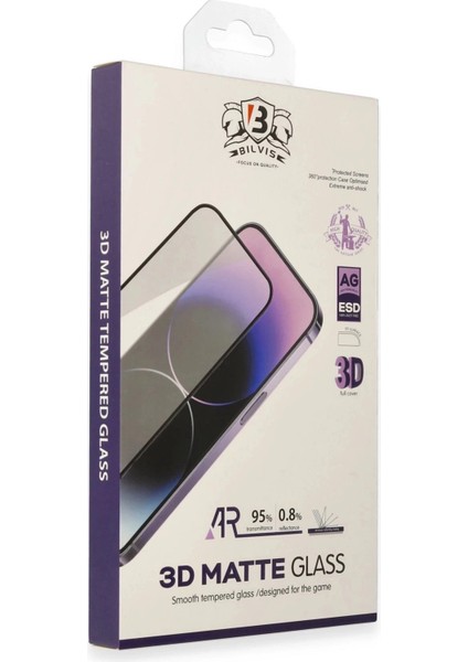 Bfs iPhone 14 Pro Bilvis 3D Mat Cam Ekran Koruyucu