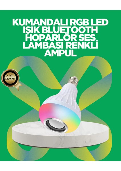 Bluetooth Hoparlörlü LED Ampul – 12W Enerji Tasarruflu