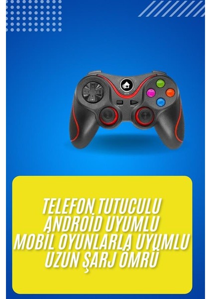 Kablosuz Oyun Kolu Bluetooth Joystick Gamepad Android Uyumlu