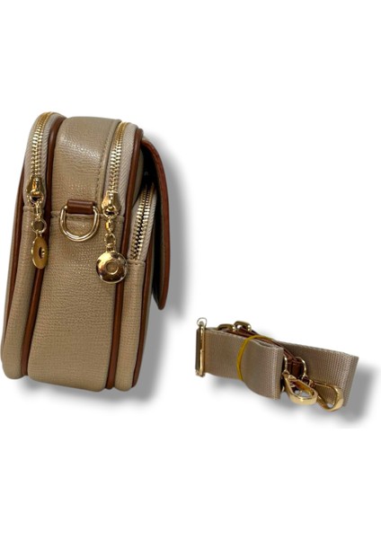 318-26 Deri 3 Bölmeli Çapraz Omuz Askılı Kadın çanta modelleri