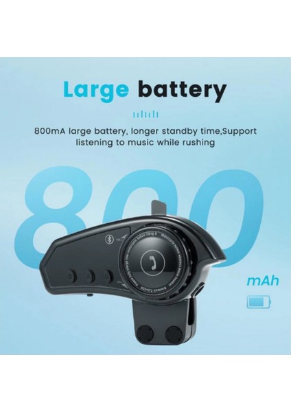 BT35 Kask Kulaklık Bluetooth 5.0 Motosiklet Interkom Su Geçirmez Kablosuz Kulaklık
