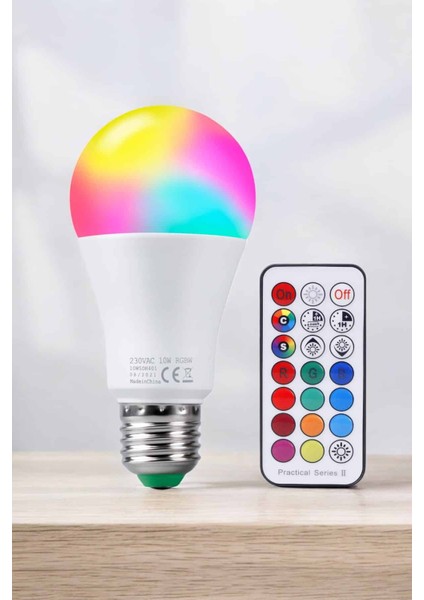 Renk Değiştirebilen Rgb Işıklı LED Ampul A+Enerji 15 Watt LED Işık indirimleri