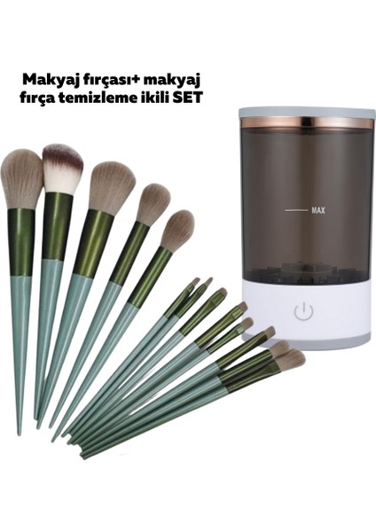 13’lü Makyaj Fırçası Fırça Temizleyici Ikili Set