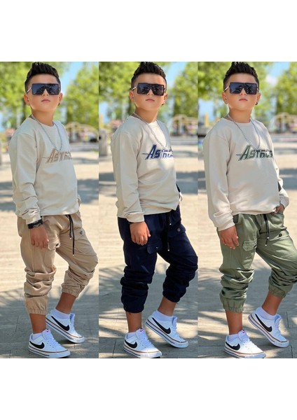 Erkek Çocuk Cep Detaylı Ikili Takım modelleri