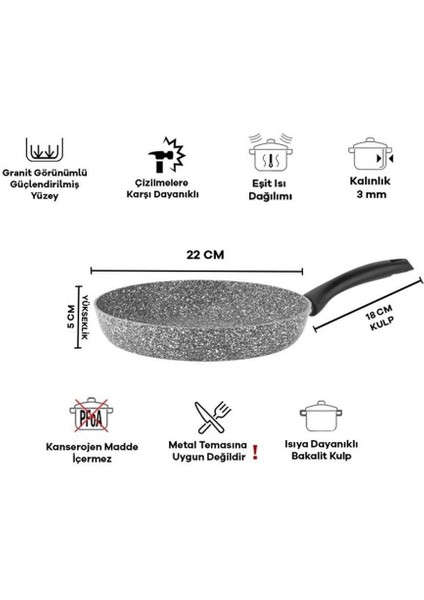Ultra Granit Tava 22 cm TAC-3468