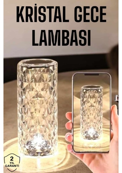 Kristal Dokunmatik ve Kumandalı Masa ve Gece Lambası