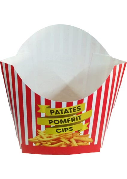 Ekonomik Patates Cips Kutusu 600'LÜ Paket | 11X12 cm fiyatları