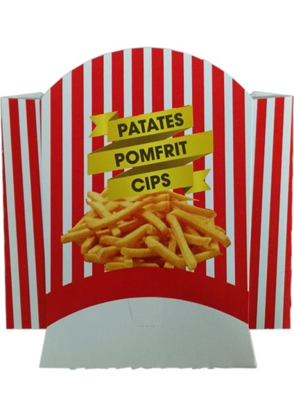 Ekonomik Patates Cips Kutusu 600'LÜ Paket | 11X12 cm modelleri