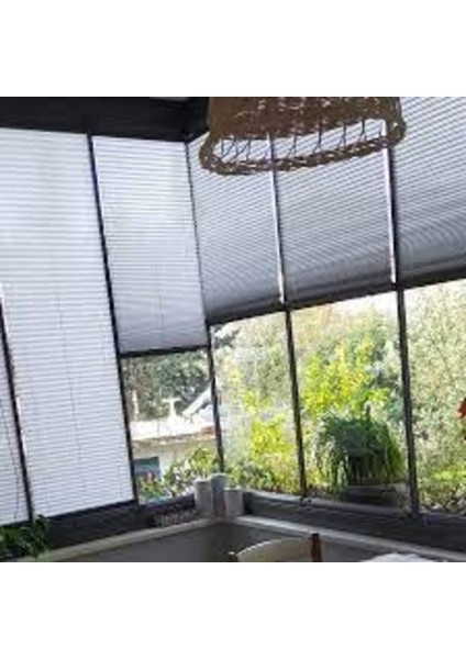 Cam Balkon Perdesi Plise Perde Beyaz Istediğiniz Ölçüde fiyatları