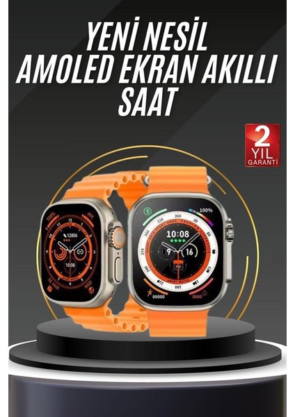 Yeni Nesil Akıllı Saat Android ve Ios Uyumlu 49 mm Nfc Özelliği Gps Takibi fiyatları