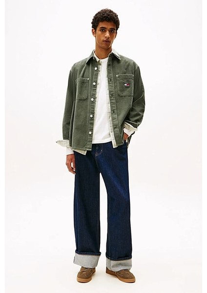 Erkek Rahat Kalıp Fitilli Kadife Gömlek Ceket - Haki fiyatları