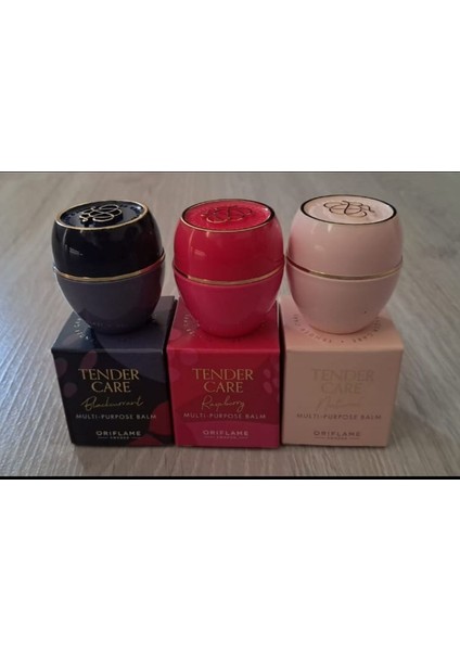Tender Care Balm Ahududu Özlü ,sade ve Frenk Üzümü Özlü 3 Lü Set